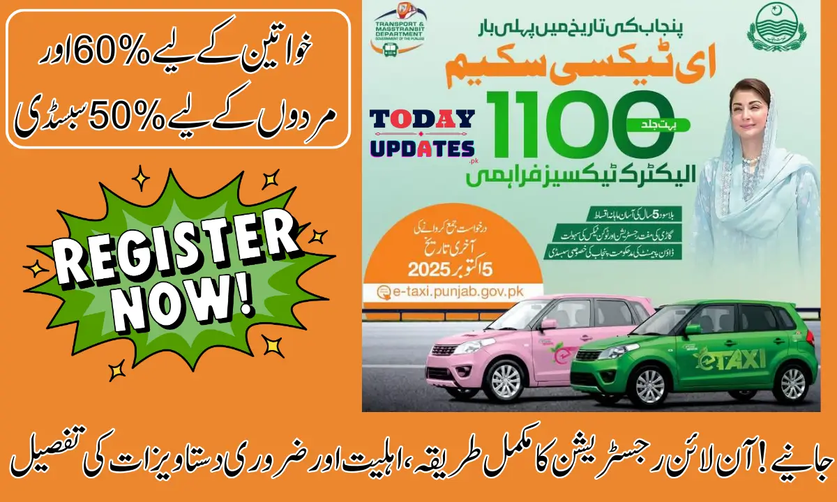 CM E Taxi Scheme Portal For Online Application Via e-taxi.punjab.gov.pk Know Step-By-Step Full Guide 2025