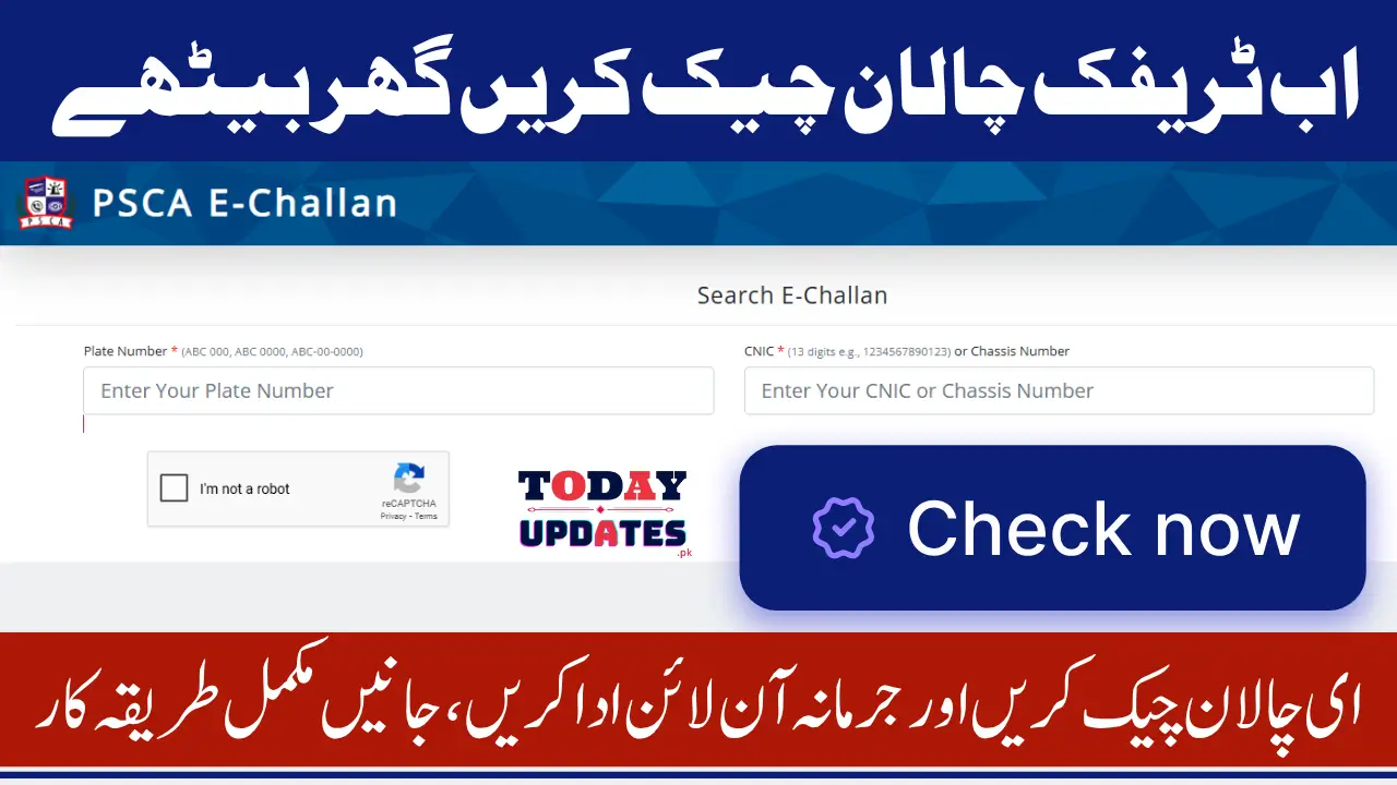 How to Check Punjab E-Challan Online Via Government Portal 2025 By Entering CNIC And Vehicle Number